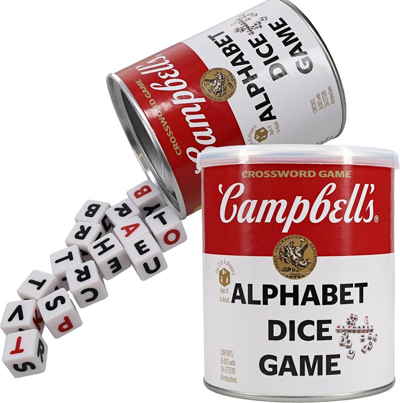 TDC Games Campbell's Alphabet Dice Game, Great for Party Favors, for Travel, Camping Family Game Night, Yard Games for Adults and Family - Image 1